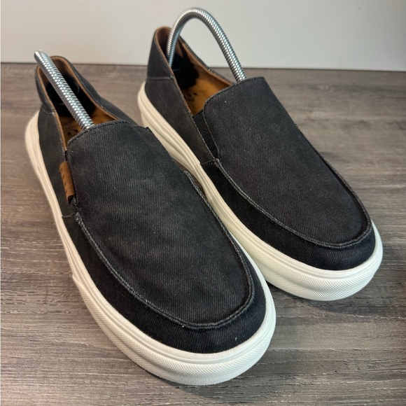 Reef Swellsole Pacific Black Washed Canvas Slip On Loafers size 9 $90 - Picture 5 of 14